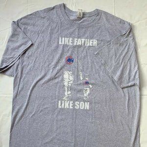 3XL Men’s Cubs "Like Father Like Son" Gray T-Shirt